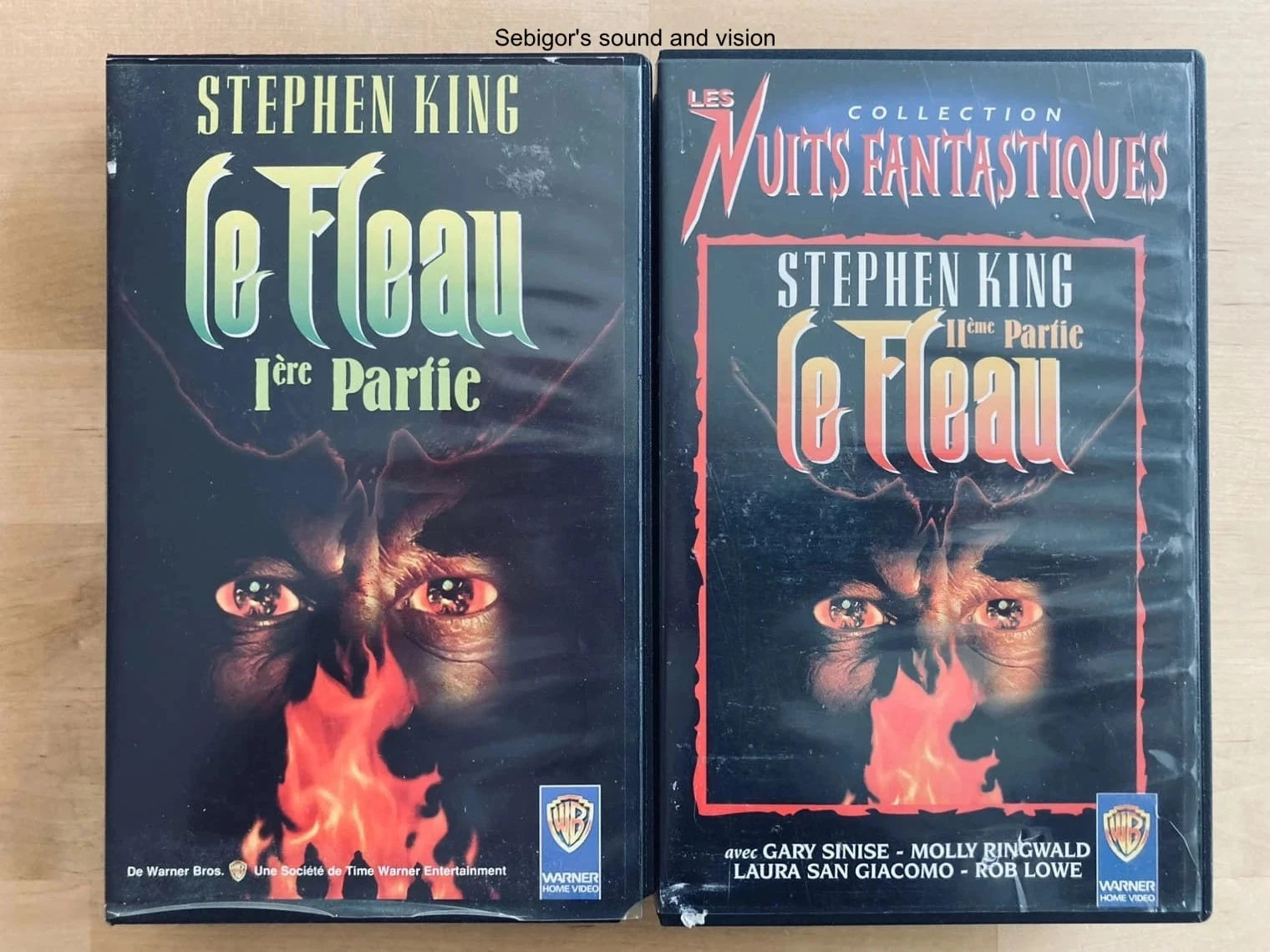 Lot 2 cassettes VHS Le Fléau 1ere et 2eme partie Stephen King.